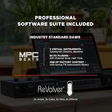 M-Audio M-Track Solo – USB Audio Interface for Recording, Streaming and Podcasting with XLR, Line and DI Inputs, Plus a Software Suite Included