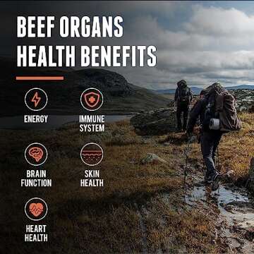 New Zealand 100% Grass Fed Beef Organs – (200 Count, 3,000mg Serving) Liver, Heart, Kidney, Pancre...