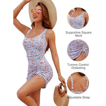 BMJL Tummy Control One Piece Swimsuit for Women