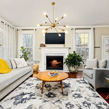 LynPon Gold Sputnik Chandelier Modern Adjustable Height Lighting