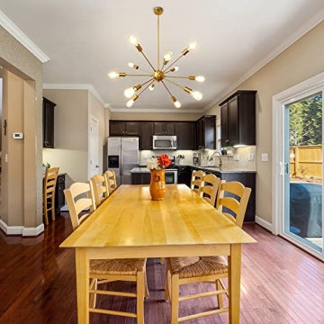 LynPon Gold Sputnik Chandelier Modern Adjustable Height Lighting