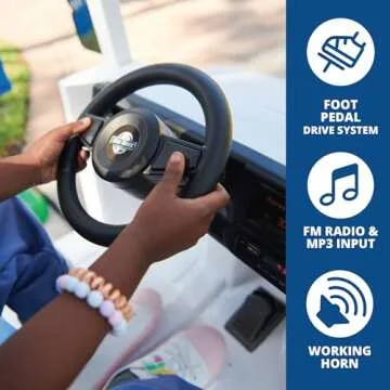 Kid Trax 6V USPS Mail Truck Ride-On Toy for Kids, Ages 3-5, Max Weight 60 lb, Includes Mailbox, Play Envelopes, Working Headlights/Horn, FM Radio/MP3 Input, Mail Truck, Kids Mail Truck, Kids Carrier