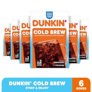 Dunkin Cold Brew Coffee Packs Smooth Bold Flavor 6 Boxes