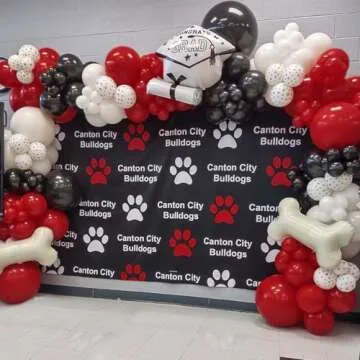 RUBFAC 129pcs Ruby Red Balloons Different Sizes 18 12 10 5 Inches for Garland Arch, Premium Red Latex Balloons for Birthday Wedding Valentine's Day Christmas Party Decoration