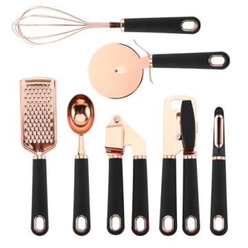 Stylish COOK WITH COLOR Kitchen Gadget Set - 7 Piece Copper with Soft Touch Handles
