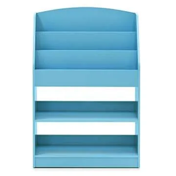 Furinno Lova Magazine/Bookshelf with Storage, 3-Row, Light Blue
