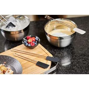 Rosle Stainless Steel & Silicone Flexible Spatula, 8-inch,White