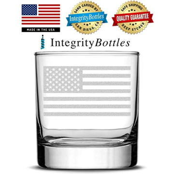 Integrity Bottles American Flag Whiskey Glasses for Gifts