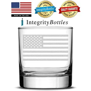 Integrity Bottles American Flag Whiskey Glasses for Gifts