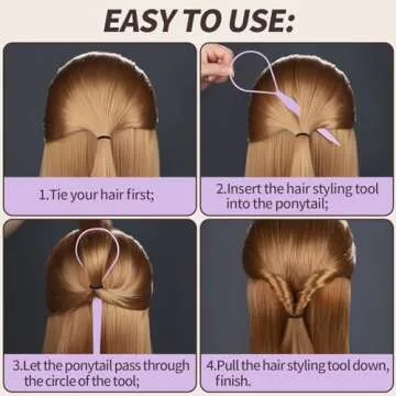 Teenitor Pony Tail Hair Tools - Styling Loop Set for All Ages
