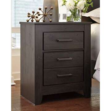Signature Design by Ashley Brinxton Urban Contemporary 2 Drawer Nightstand