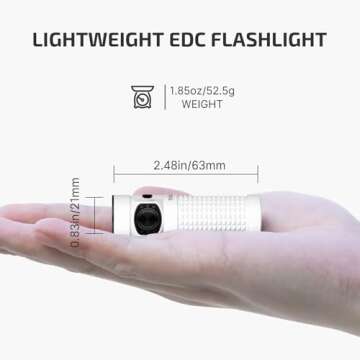 OLIGHT Baton4 Premium Edition EDC Flashlights 1300 Lumens with Type-C Charging Box, Powered by Recha...