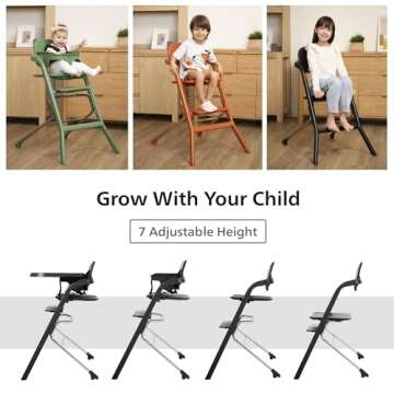 Unilove Grow with Me 2-in-1 Baby High Chair – Adjustable Toddler Chair with Baby Set, Removable Ha...