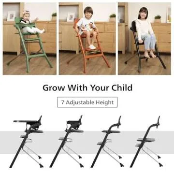 Unilove Grow with Me 2-in-1 Baby High Chair – Adjustable Toddler Chair with Baby Set, Removable Ha...