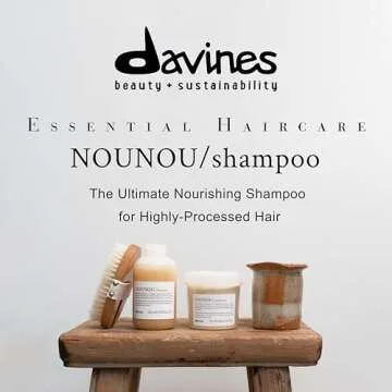 Davines NOUNOU Shampoo | Hydrating Deep Shampoo for Bleached, Permed, Relaxed, Damaged Hair or Very Dry Hair | Replenishes Chemically Processed Hair | 8.45 fl oz (Pack of 1)