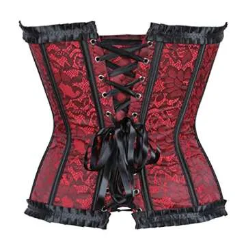frawirshau Women's Plus Size Lace Up Corset Top