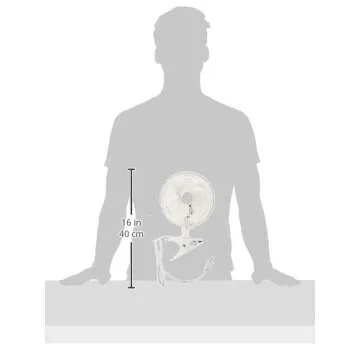 Comfort Zone Portable Clip on Fan with Fully Adjustable Tilt, Electric, 6 inch, Quiet, Indoor, 2 Speed, Mini Desk Fan, Table Fan, Airflow 6.53 ft/sec, Ideal for Home, Bedroom, Dorm & Office, CZ6C