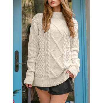 ANRABESS Oversized Crewneck Sweater for Women 2024