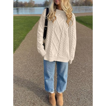ANRABESS Oversized Crewneck Sweater for Women 2024