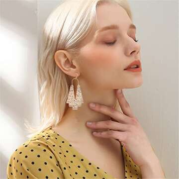 Coadipress Vintage Boho Ethnic Dangle Earrings for Women