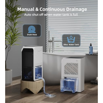 Portable Dehumidifier for Home – 88 oz Capacity, Quiet