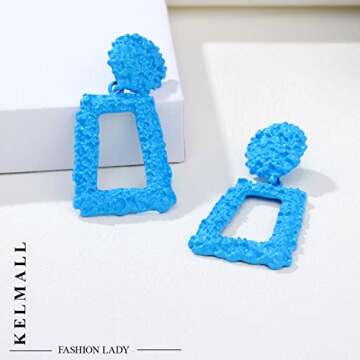 KELMALL Trendy Rectangle Dangle Earrings for Women