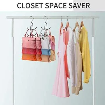 PODATOL Rotatable Metal Purse Hanger, 6 Storage Capacity, Black