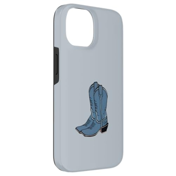 iPhone 14 Coastal Beachy Blue Cowboy Boots, Western Cowgirl Case