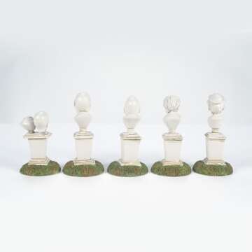 Department 56 Snow Village Halloween Accessories Disneyland The Haunted Mansion Singing Busts Figurine Set, 2.5 Inch, Multicolor