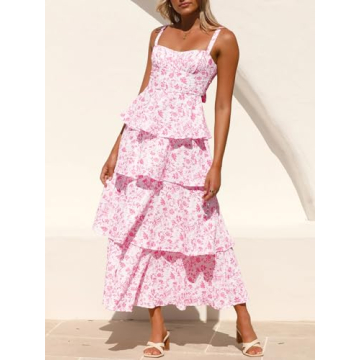 Fisoew Women's Floral Maxi Dresses for Summer Style