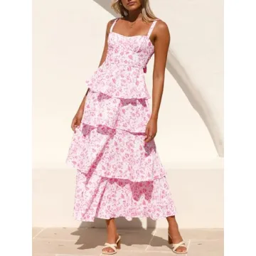 Fisoew Women's Floral Maxi Dresses for Summer Style