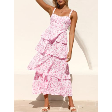 Fisoew Women's Floral Maxi Dresses for Summer Style