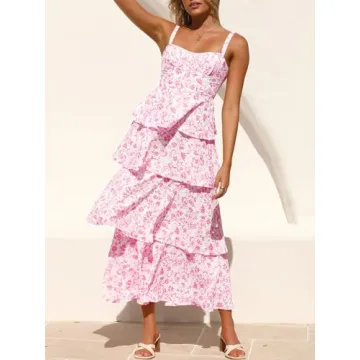 Fisoew Women's Floral Maxi Dresses for Summer Style