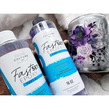 Counter Culture DIY Fast Set Epoxy Resin, 1 Gallon Kit, Quick Art Supplies for Coating, Casting, Geo...
