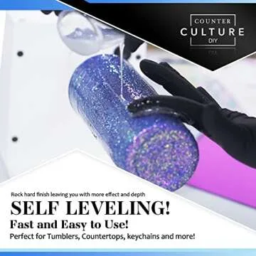 Counter Culture DIY Fast Set Epoxy Resin, 1 Gallon Kit, Quick Art Supplies for Coating, Casting, Geodes, Tabletop, Bar Top, Live Edge River Tables, Metallic Stains…