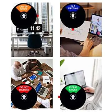 Kichwit Privacy Sign for Office – 4 Status Options