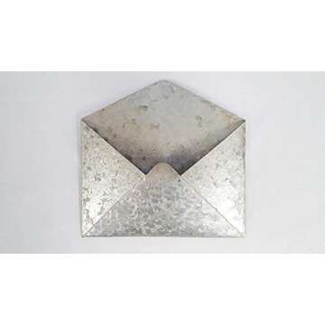 Everydecor Galvanized Metal Envelope for Wall Hanging - Mail Holder Decor Piece for Indoor and Outdo...