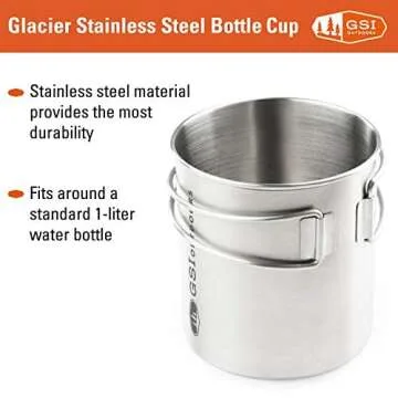 GSI Outdoors Glacier Stainless Steel Bottle Cup for Camping