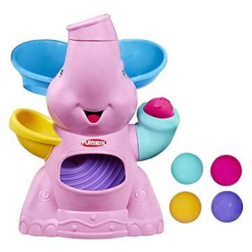 Pla Pop Pink Elephant Busy Ball Popper - Safe Fun for Kids