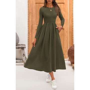 BTFBM Casual Long Sleeve Dresses Fall Dresses Solid Wedding Guest Dress Midi Dress Flowy Bohemian Long Dress