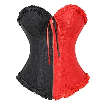 Zhitunemi Women's Vintage Lace Up Boned Corset Bustier - Perfect for Costumes