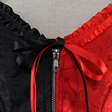 Zhitunemi Women's Vintage Lace Up Corset Bustier for Costumes