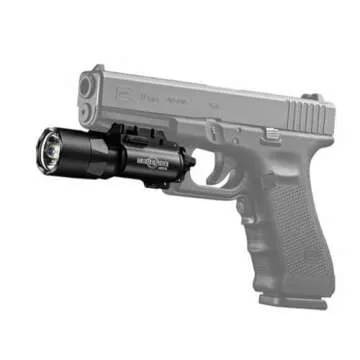 SureFire X300U-A Ultra High Output 1000 Lumens LED Weapon Light, Black, with 12 Extra CR123A and 3 Battery Cases - Universal/Picatinny Lever Latch Rail Mount, Z-XBC Push/Toggle Switch, 6V