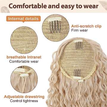 FLUFYMOOZ 26 Inch Bohemian Drawstring Ponytail Extension