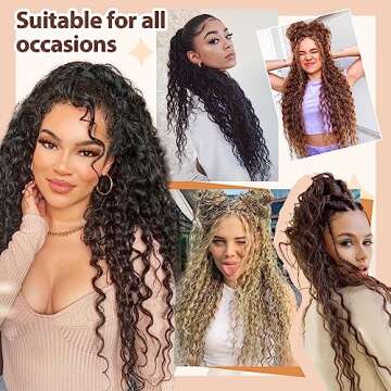 FLUFYMOOZ 26 Inch Bohemian Drawstring Ponytail Extension
