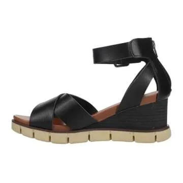 Stylish MIA Lauri Black Wedges for All-Day Comfort