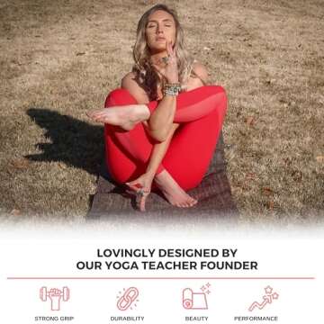 Ajna Organic - Natural Jute- Large Non Slip Eco Friendly yoga mats with Carrying Strap - Reversible Jute PER - Extra Long 72 Inch - 5mm - All Types of Yoga - Vegan