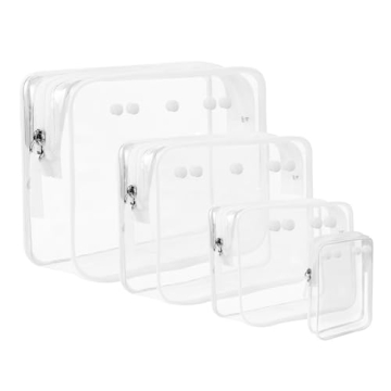 DABASHAN 4 Packs Clear Bogg Beach Tote Bag Accessories - Stylish Organization Solutions for Travel a...