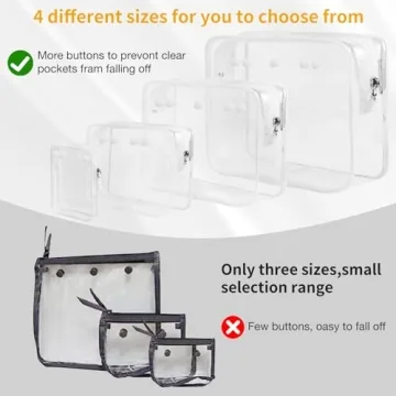 DABASHAN Clear Bogg Beach Tote Bag Accessories for Travel