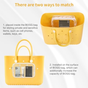 DABASHAN Clear Bogg Beach Tote Bag Accessories for Travel